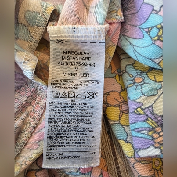 Gap Maternity Size Medium Retro Floral Modal Robe w/ Matching Tank Lounge Soft - Picture 9 of 10